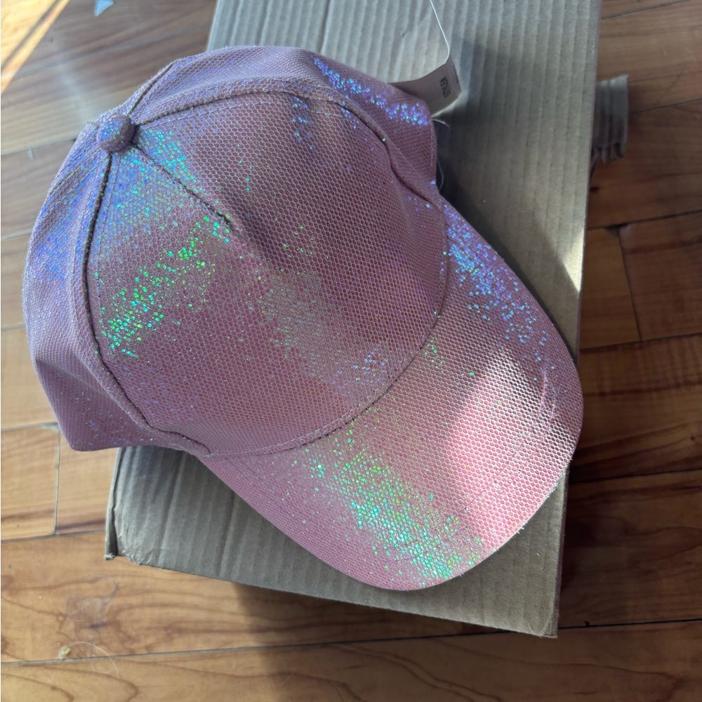 NWT Pink Glitter Baseball Cap